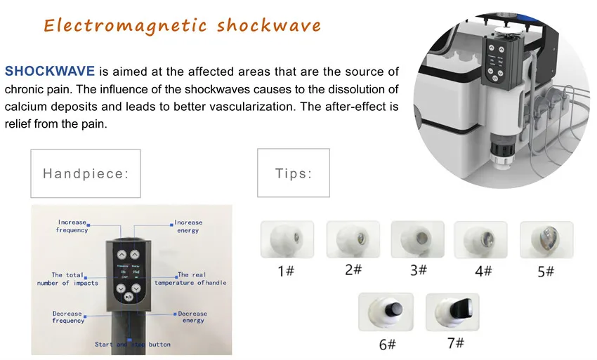 3 in 1 EMS Tecar Shockwave therapy machine for sale