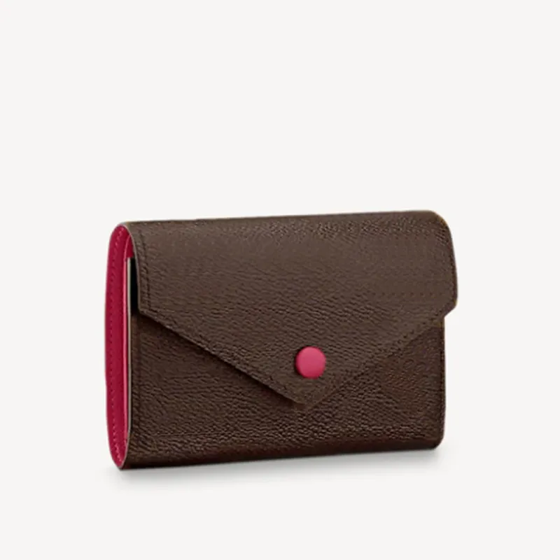 Kobiety Luxurys Projektantów Torby 2021 Kolorowe Skórzane Portfele Lasowe Ladies Flap Purse ClutchTotes Pył Portfele Torba z pudełkiem 12 * 9 * 2 cm Wygodna pamięć kredytowa