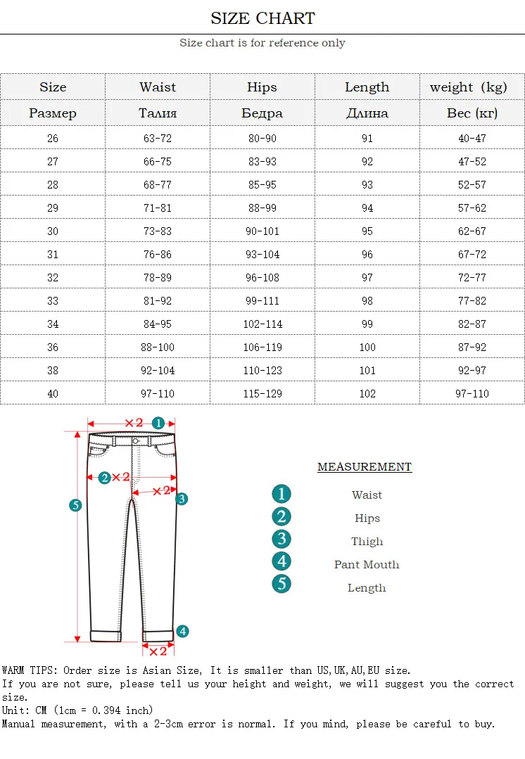 New Jeans Pants For Men For Women High Waist Plus Size 26 40