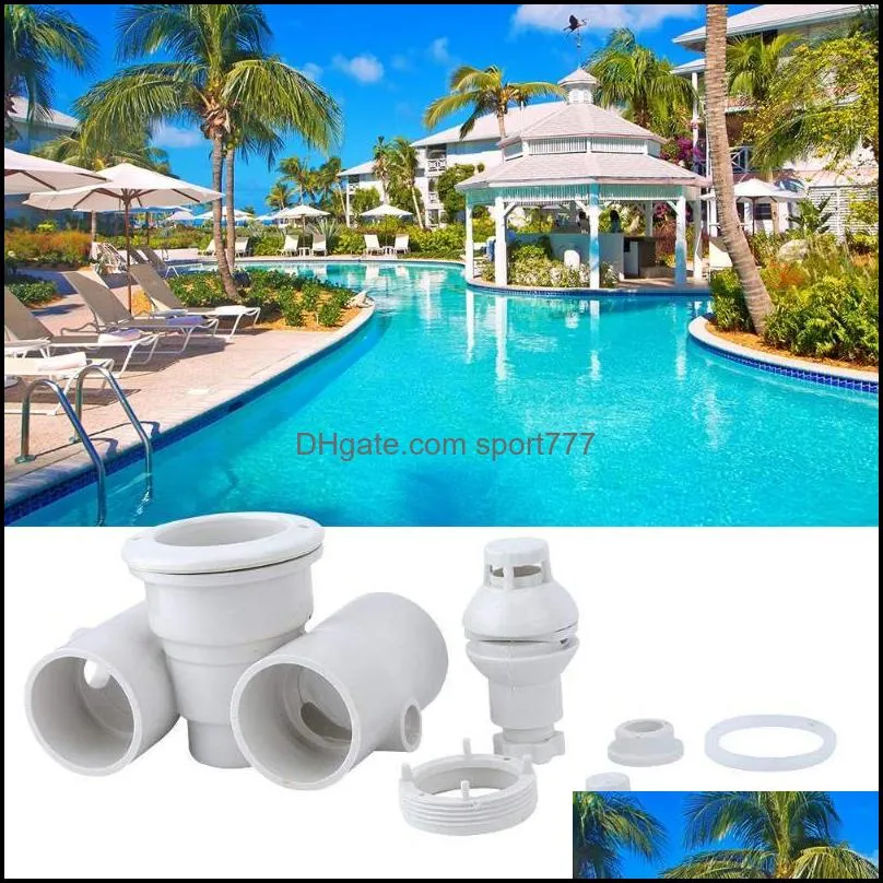 Pool & Accessories Swimming River Spa Nozzle Set Massage Gaskets Screw Thread Ring Drain Plugs Big Power Jet For Accessor