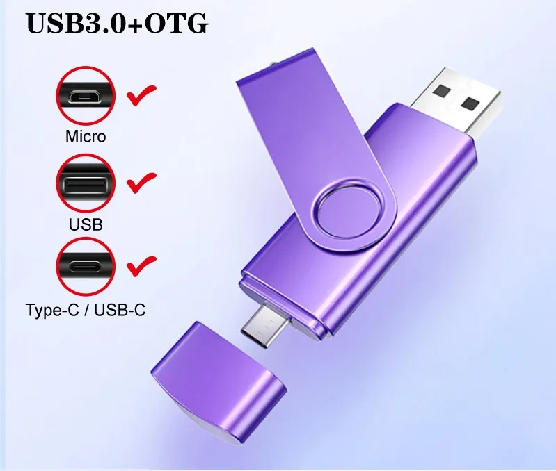Hay una necesidad de necesidad Desnudarse OTG 3 En 1 Tipo C Pendrive 128GB 64GB CLE Memory 32GB 16GB Pen Drive 8GB  4GB 3.0 USB Flash Stick Business Regalo De 4,23 € | DHgate