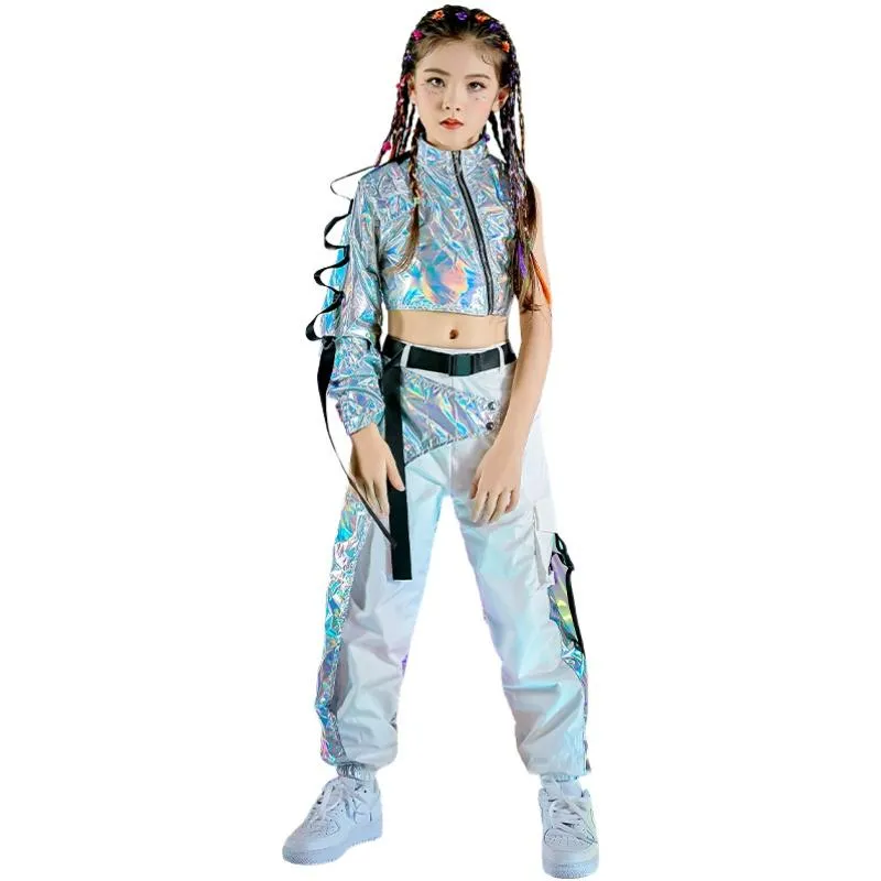 Ensembles de vêtements filles technologie sens passerelle mode fille modèle Jazz danse Style Costume Hip-hop Costume enfants vêtements