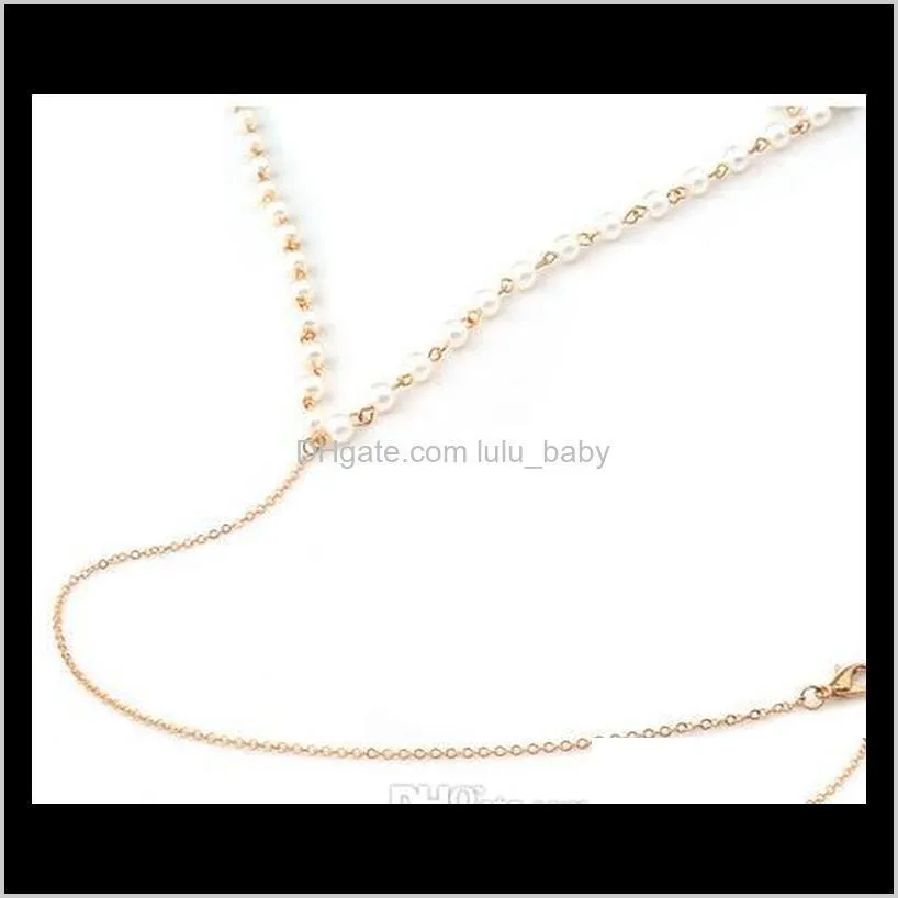 belly chains europe and united states fashion handmade artificial pearl bra body chain