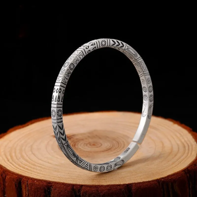 アクセサリー Tibet vintage- bangle 925 Sterling Silver Vintage Style Tibetan Tibet Bracelet
