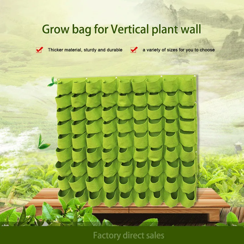 Recycled Wall Planter Planter Felt Felt Piantare contenitore Verticale Tessuto non tessuto Tessuto Giardino Plant Grow Bags