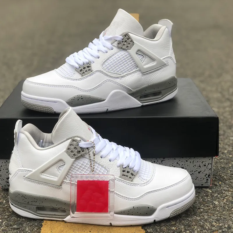 Authentic Mens High OG 4S White  Basketball Shoes Jumpman 4 Womens Top Luxurys Designers Topsportmarket Sneakers running shoe With Box