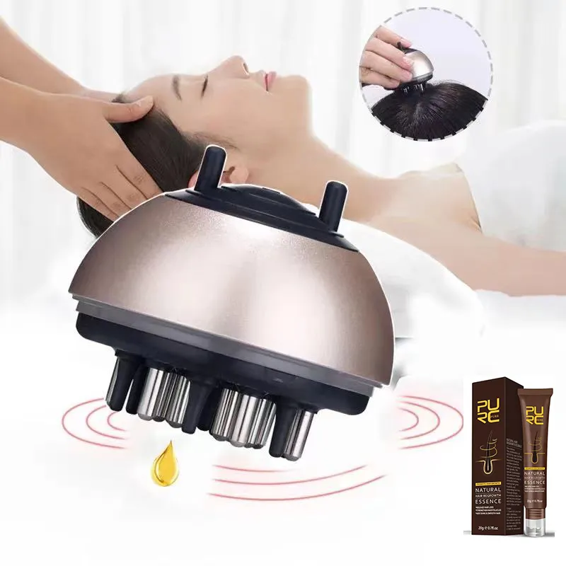 Massaggio con pettine applicatore per cuoio capelluto con olio per la crescita dei capelli, trattamento per la ricrescita, pennello per siero liquido per prevenire la bellezza della cura della pelle