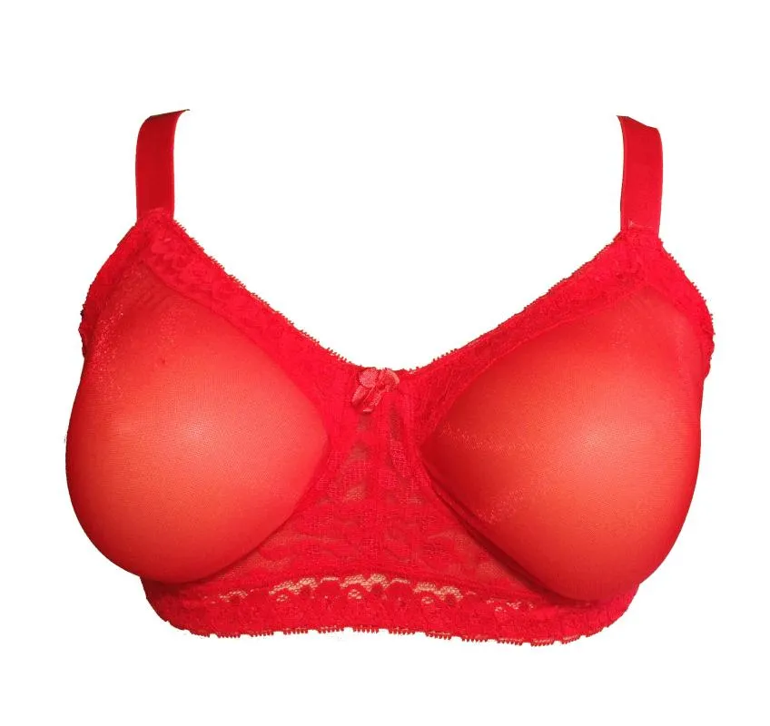 Plus Size E F Cup Mesh Sexy See Through Bra Sheer Crossdresser Pocket Fake  Breast Lingerie Exotic Apparel Bras230v From Wa0788, $39.43