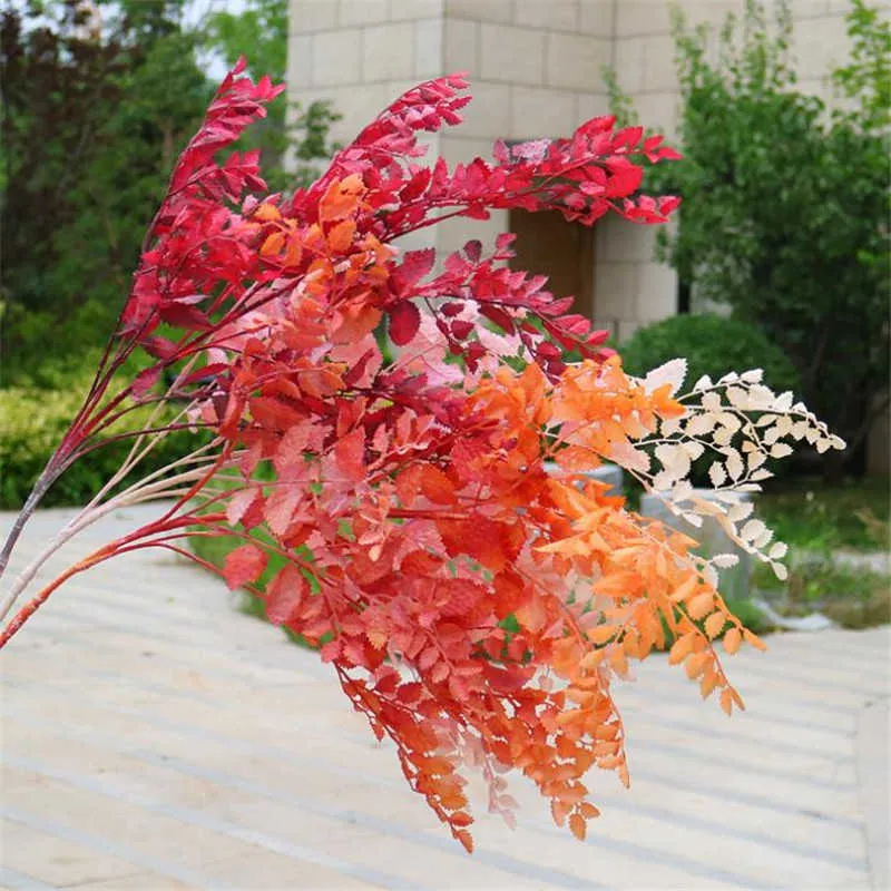 Fake Long Stem Tea Leaf 9 Stems/Piece 42.52 Length Simulation Autumn