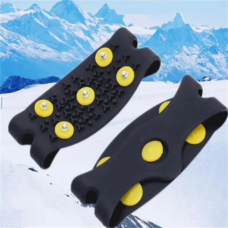 5 chiodi Ghiaccio Neve Antiscivolo Manopole invernali Alpinismo Ramponi Camminata Arrampicata Sci Scarpe Copriscarpe Accessori Antiscivolo Punte Impugnature Ramponi