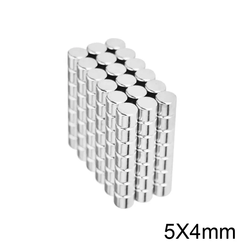 100 pièces N35 aimants ronds 5x4mm néodyme Permanent NdFeB fort puissant magnétique Mini petit aimant
