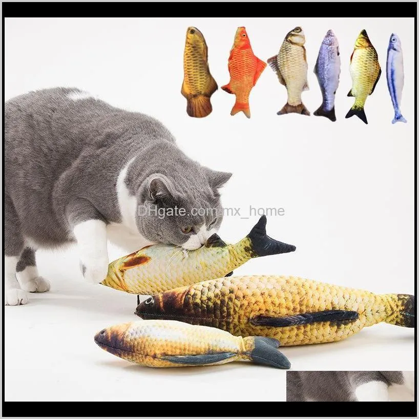 Katze Home Gardencat Spielzeug Katzenminze 3D Karpfen Fisch Plüsch Fische Puppen Interaktive Kätzchen Haustiere Gefüllte Kissen Kauen Spielzeug Für Heimtierbedarf Kitty Drop