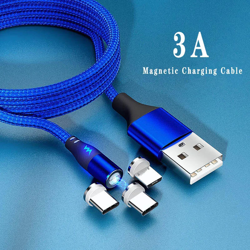 Magnetic Charger USB Micro Cables Type C Fast Charging Car Phone Wire