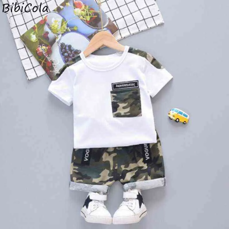 Ensembles de vêtements pour bébés garçons Toddler Infant Boys Personality Pattern T-shirt à manches courtes + Shorts Ensemble 2 pièces G220310