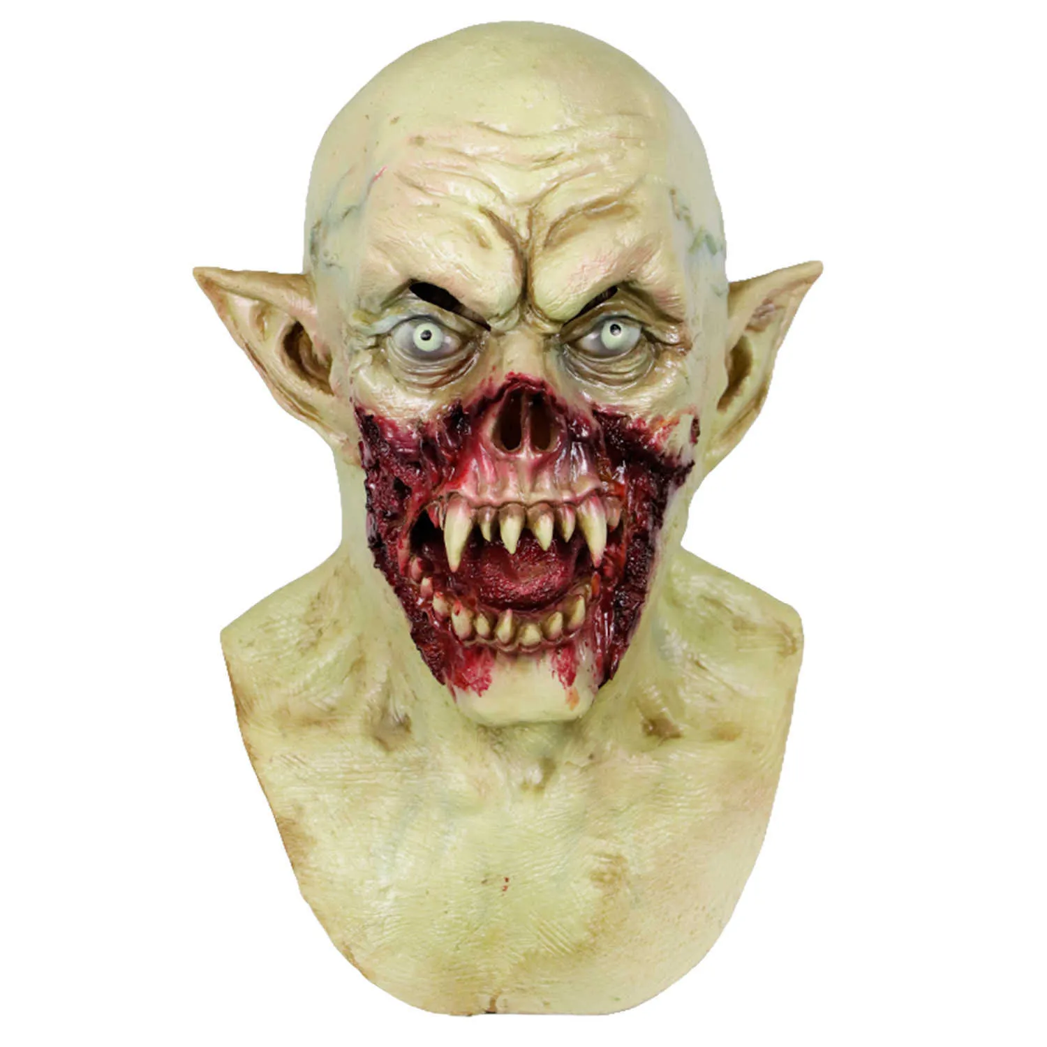 Masque Zombie Halloween En Latex - Effrayant, Réaliste, Pour Adulte, Cosplay Et Fête
