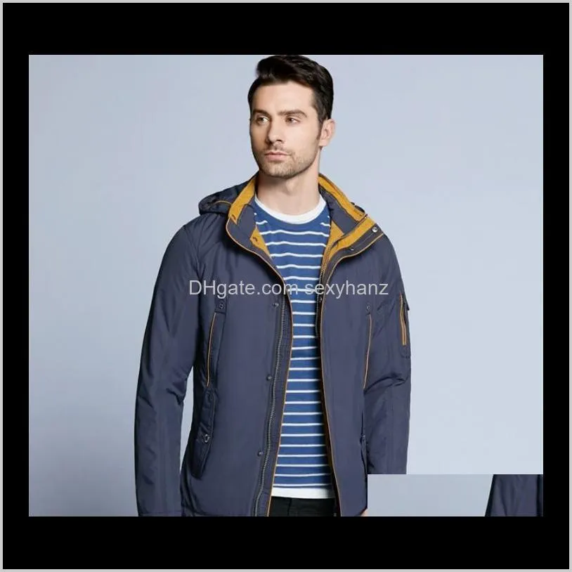 men fashion three colors large size slim polyester winter jacket mens autumn parka casual warm coat