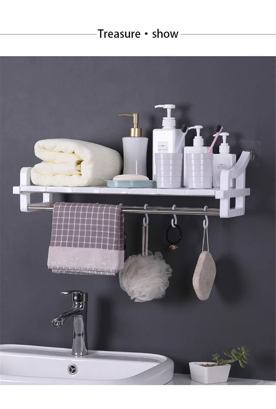 Multi Function Bathroom Storage Rack Wall Mount... From Cong08, $14.16 ...