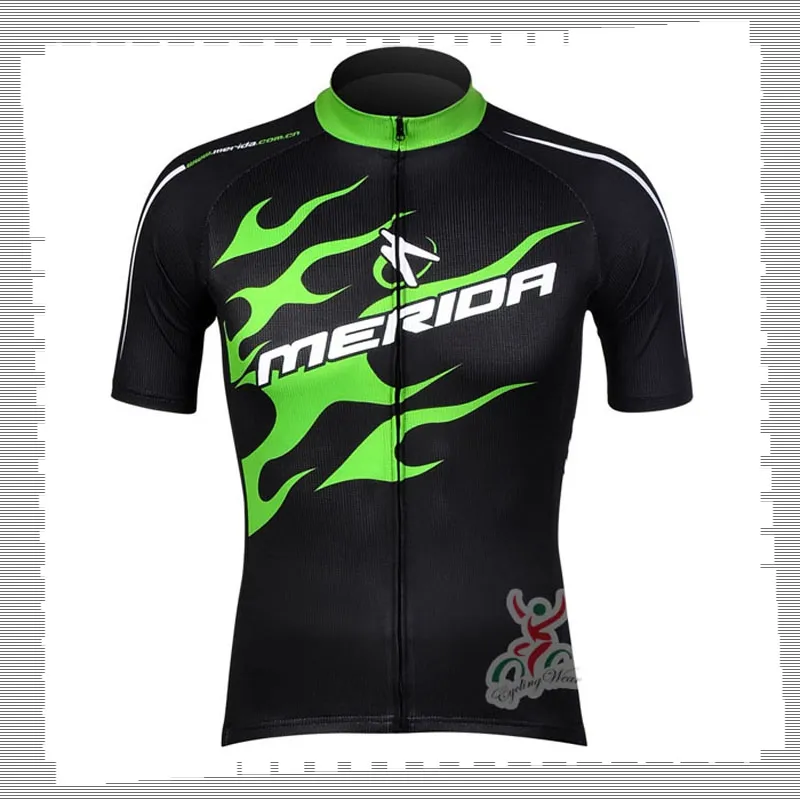 Cykling Jersey Pro Team Merida Mens Sommar Snabb Torka Sport Uniform Mountain Bike T Shirts Väg Cykel Toppar Racing Kläder Utomhus Sportkläder Y21041205