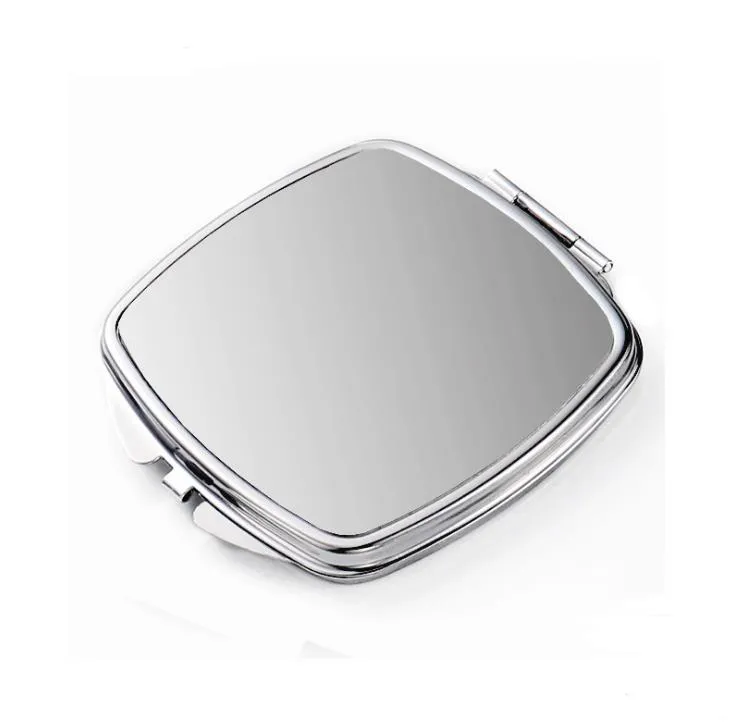 Blank Rectangle Compact Mirror Silver Pocket Mirror Foldable Mirror Party Gift SN2457