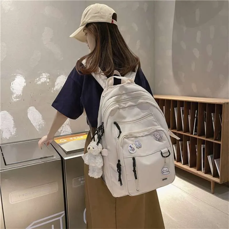 JOYPESSIE Fashion Big Student Bookbag Rucksack Girls School Bag High Capacity Women Backpack Femal Cute Leisure Travel Mochila 210929