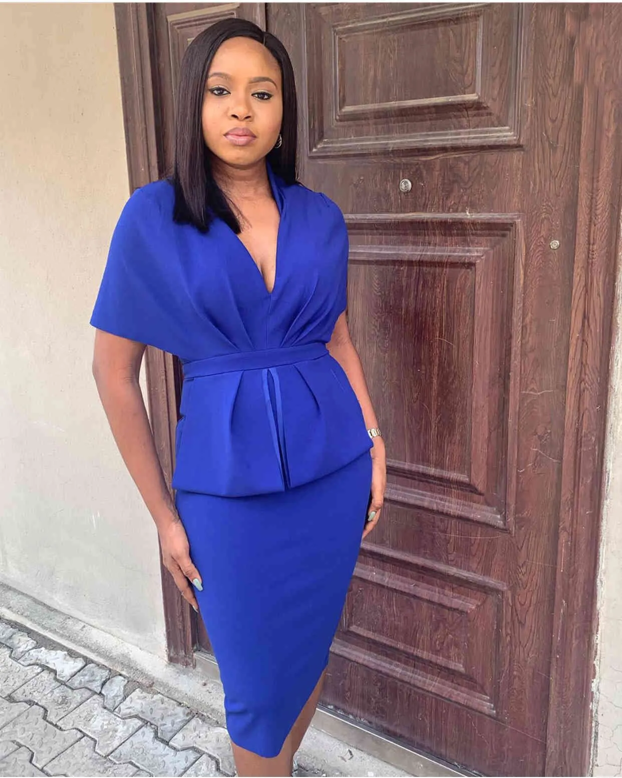 Ladies dress deals with cape