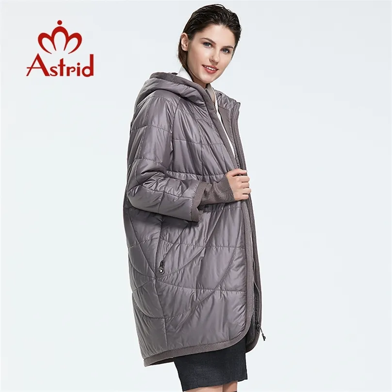 Astrid Vinter Ankomst Down Jacket Kvinnor Ytterkläder Högkvalitativ Mid-Length Fashion Slim Style Winter Coat Am-2075 211018