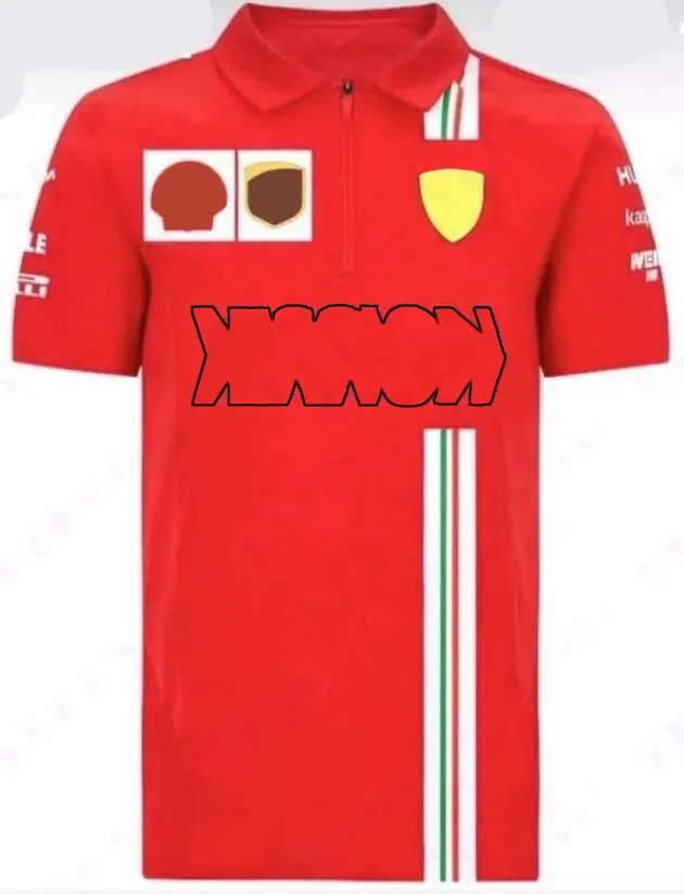 Formula One T-shirt the New F1 Red Polo Shirt Team Suit Car Fans Custom Racing Manga curta lapela Secagem rápida T264d Bz8c