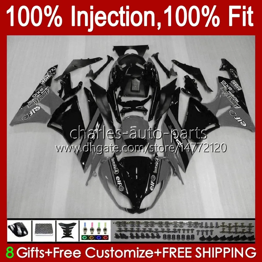 Injectiekit voor Kawasaki Ninja ZX 6R 6 R 636 600 CC ZX-636 2013 2014 2015 2016 2017 2018 Body 12NO.97 ZX-6R ZX600 600CC ZX636 ZX6R 13 14 15 16 17 18 18 OEM Fairing Gray Black