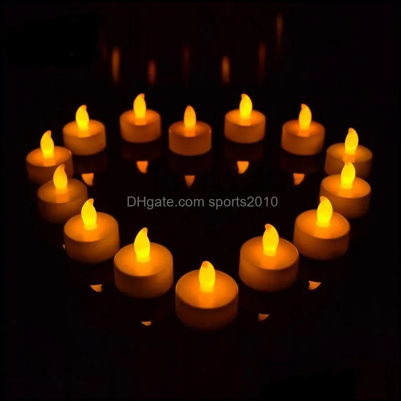 LED Tea Lights Flameless Votive Tealights Candle Flickering Bulb light Small Electric Fake Tea Candle Realistic for Wedding Table Gift