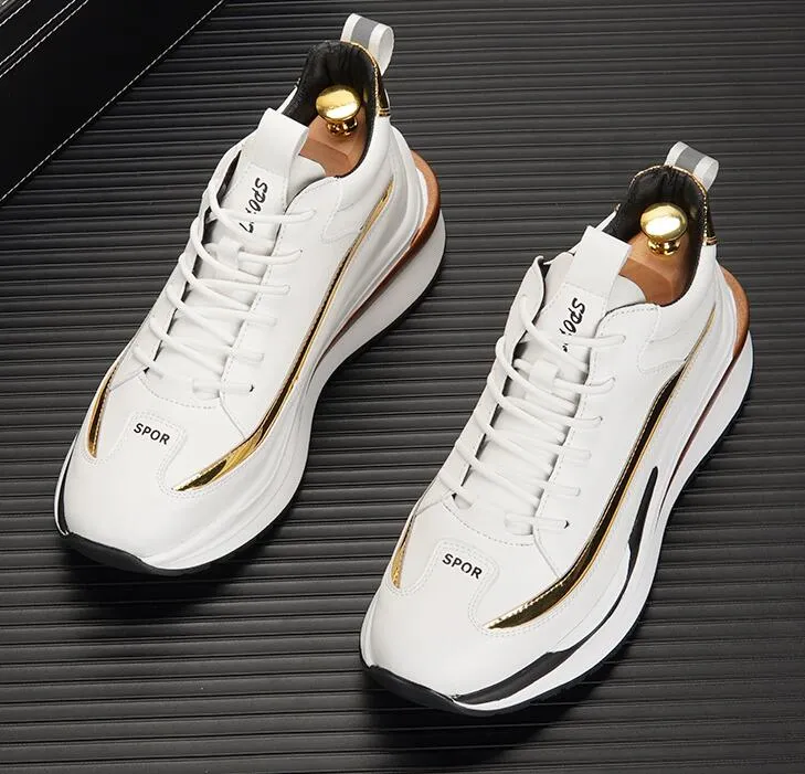 Designer Men Platform Sneakers Shoes Top Brand White Breathable