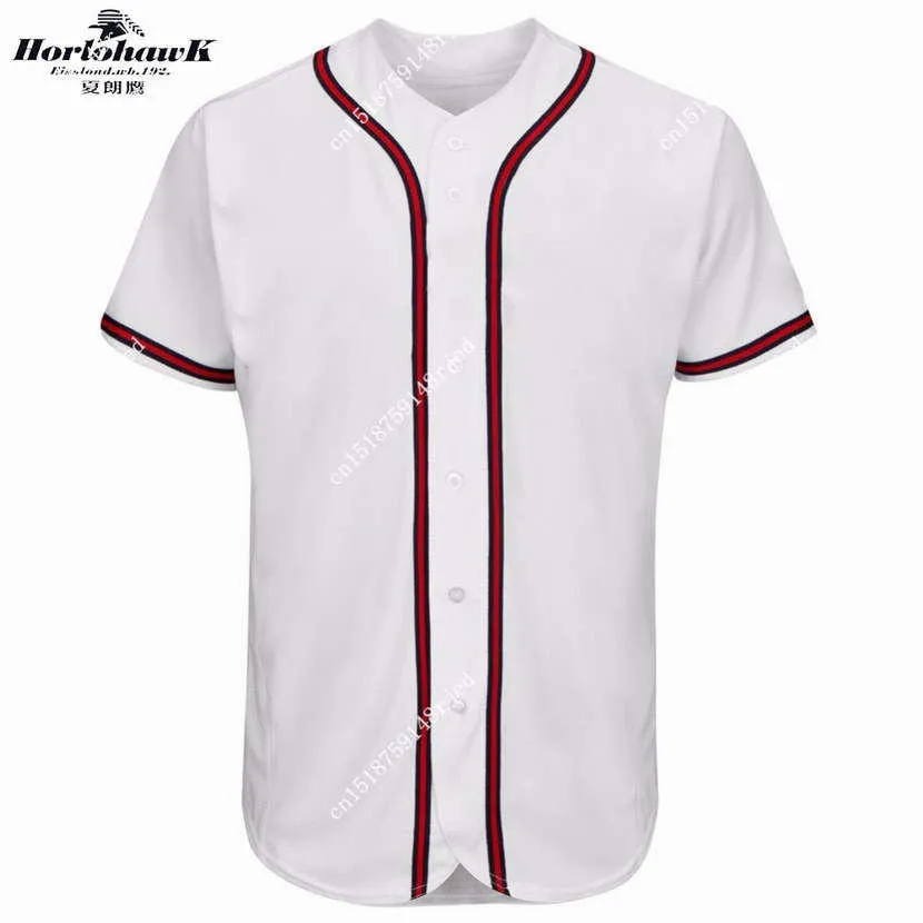 565464342 Blank Custom Baseball Jersey Men Women Size S 3XL White