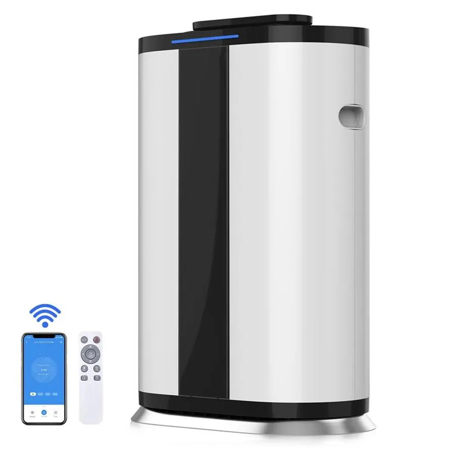 US Stock Stock Smpt Smart Air Purifier와 H13과 1500 sq.ft의 넓은 방을위한 진정한 HEPA 필터 .Capture 99.9 %의 Pet Daner, Smoke, A28 A46