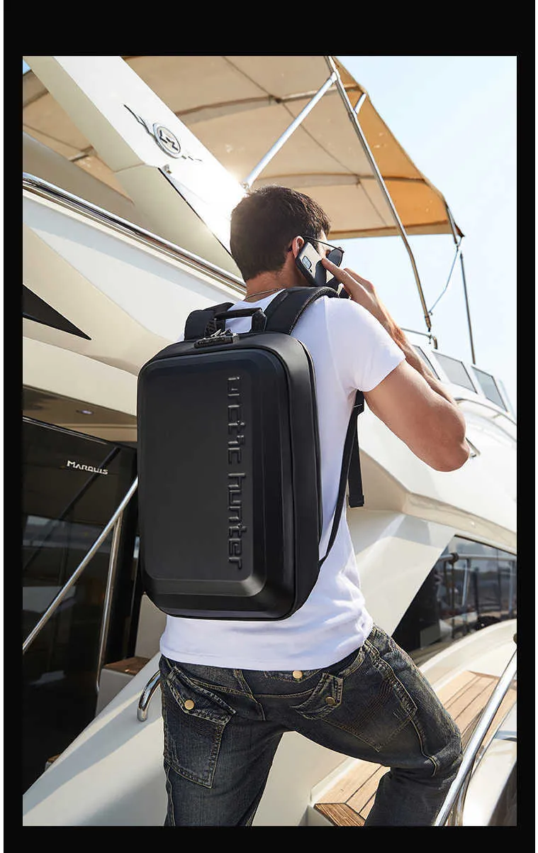  Mochila para hombre multifuncional bolsa de carga USB mochila  de tela masculina para portátil de 15,6 pulgadas, Negro - : Electrónica