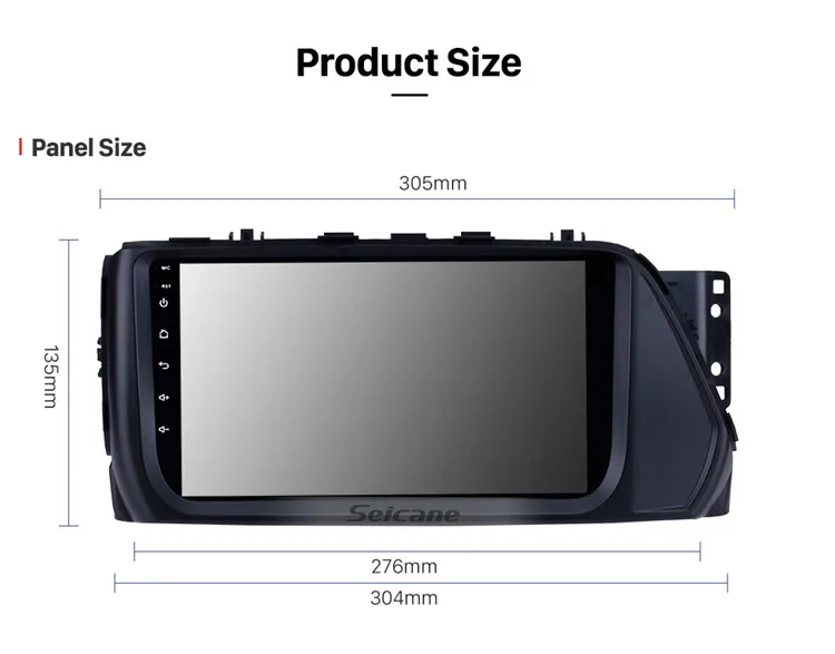 9 inch Android 8.1GPS Navigation for 2017 Hyundai VERNA Support Mirror Link 3G Bluetooth USB