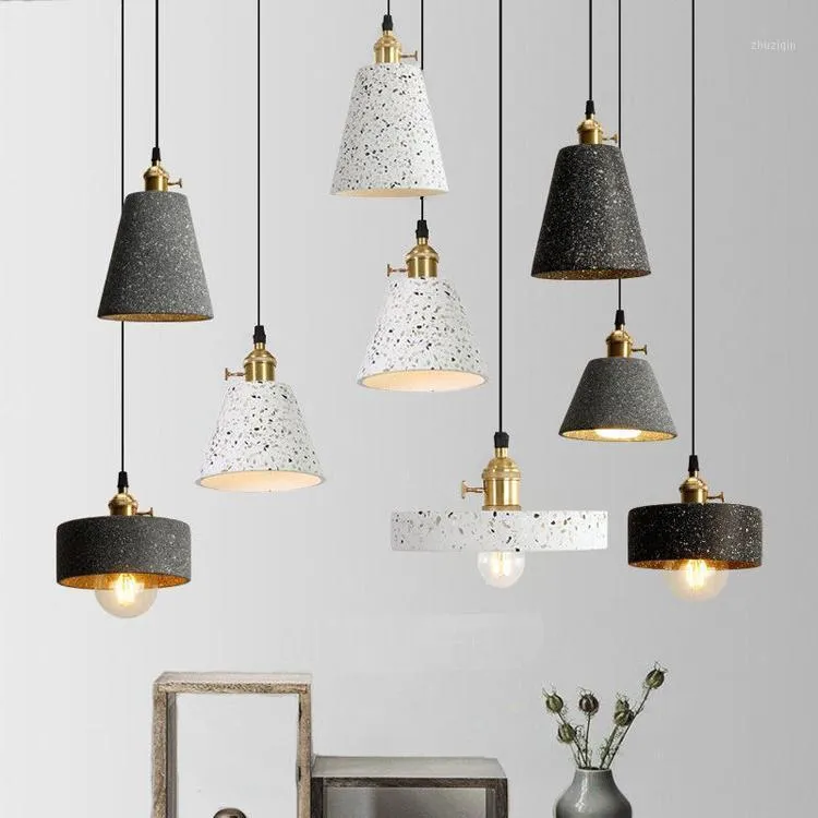 Lampade a sospensione Lampada cemento Cement Nordic Creative Coffee CAFFARE CAPERHE COLORE NERO/BIANCA LAGUE MODERNO PER LUSTURE VIVENTE