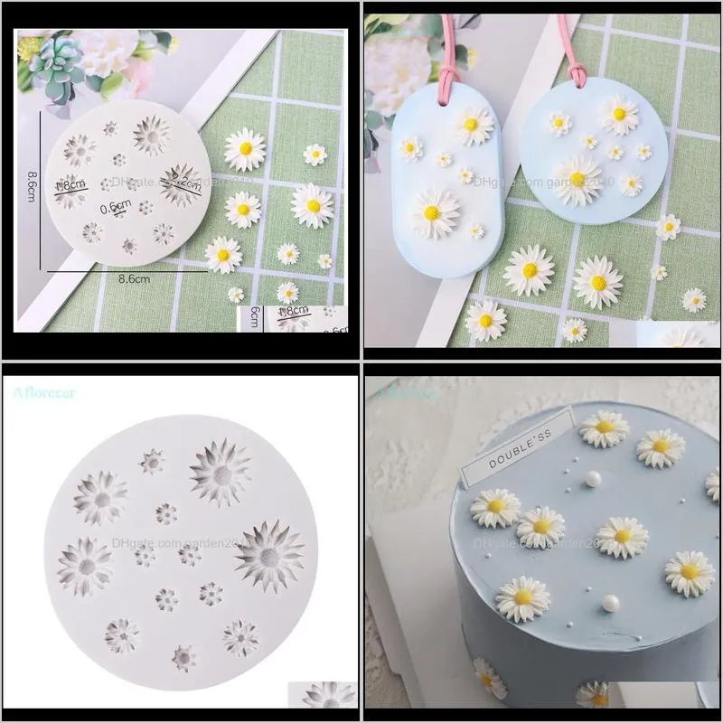 small daisies flower silicone mold perfect fondant molds for cakes cupcakes  sugarpaste cake decorating tools