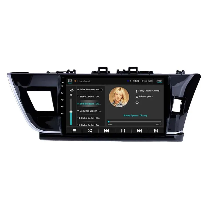 Auto DVD GPS Multimedia Player Radio voor 2014-Toyota Corolla RHD 10.1 "2Din Android Bluetooth WiFi Head Unit Support DVR