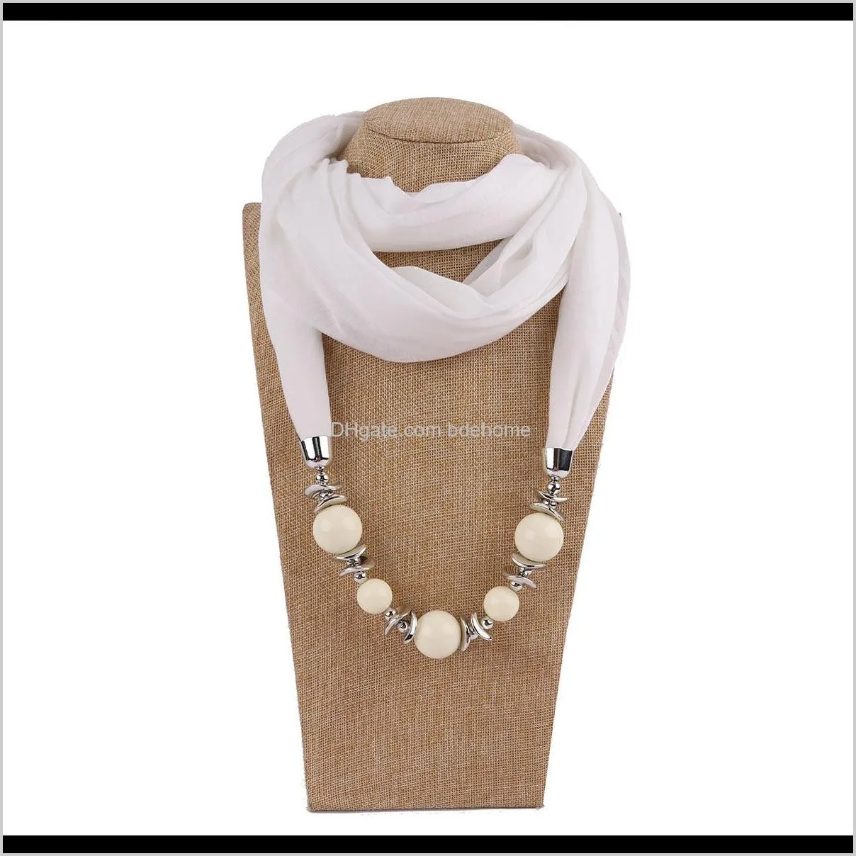 2020 solid jewelry statement necklace pendant scarf head scarves women foulard femme accessories muslim hijab stores winter scarf