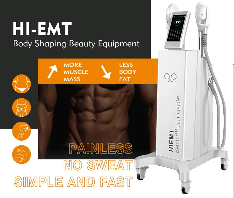 Máquina de terapia electromagnética enfocada de alta intensidad EMS Estimulador muscular Equipo de adelgazamiento corporal HI-EMT eléctrico