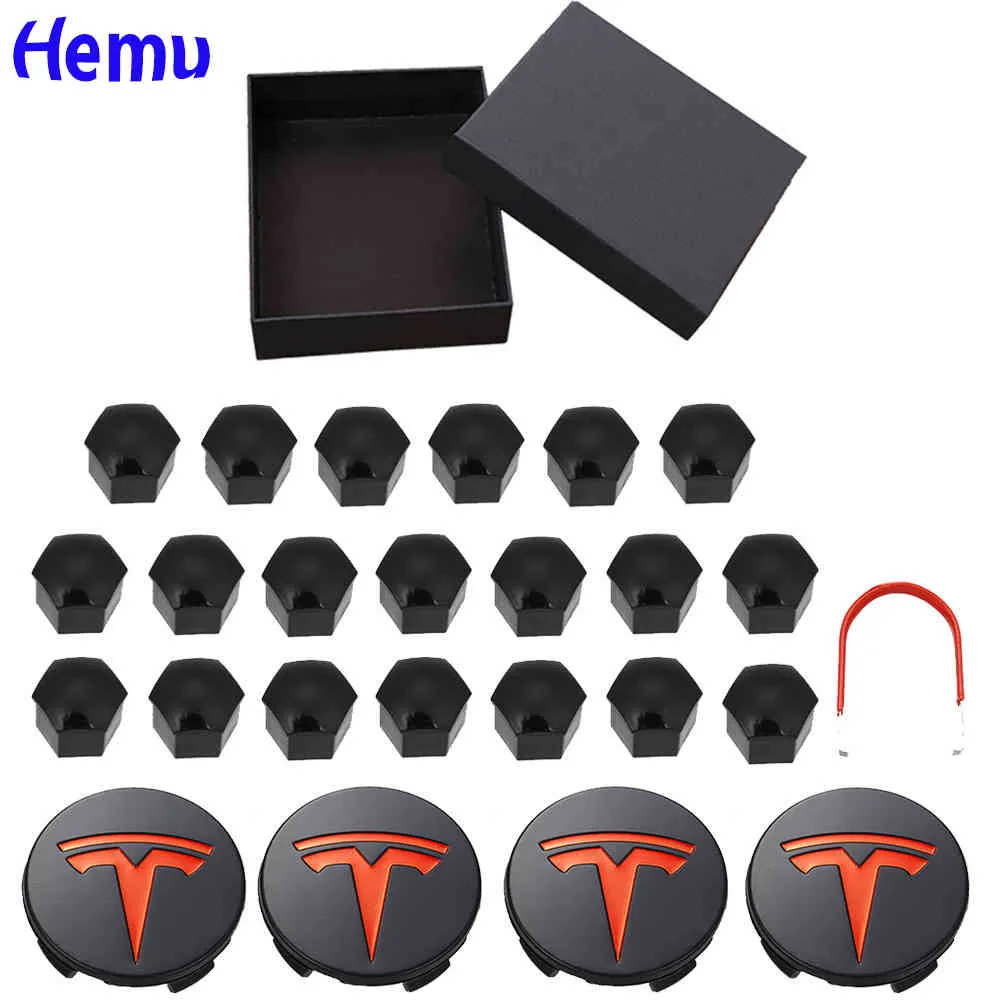 Voor Tesla Model 3 / S / X Aluminium Wiel Centrum S Hub Cover Schroef Kit Decoratieve Banden Cap Modificatie Accessoires