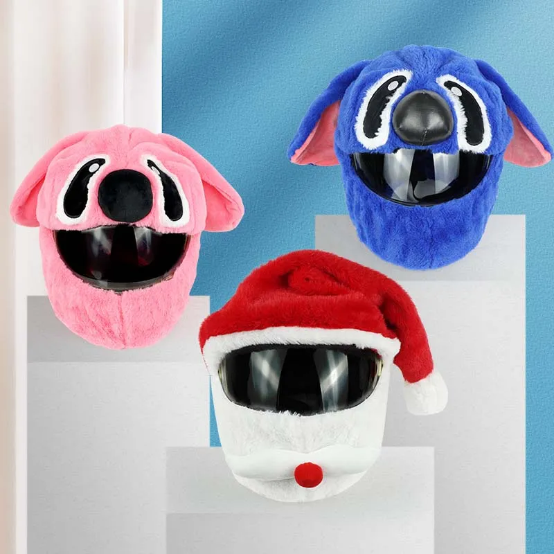 Motorcykelhjälm Hat Christmas Cap Cartoon Cover Motorbike Roliga Huvudfall Krasch för utomhus Personliga Full Hjälmar Söt Heads Case