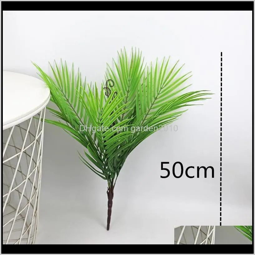 Decorative Flowers Wreaths Artificial Palm Tree Green Leaf Plants Plastic Potted Bonsai Leaves Garden Home Wedding Table Ornaments Dec 2Wplc