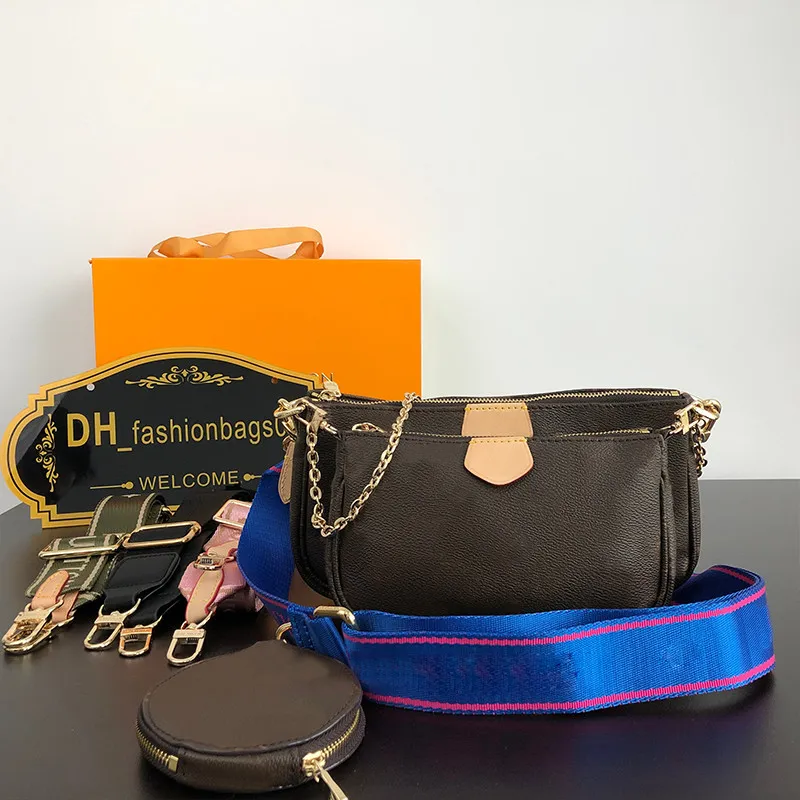 Women Bags Genuine Bag Handbags High Quanlity Purses Purse Leather 3pcs Coin Lady Three Item Mini Pochette Tote Mteqx