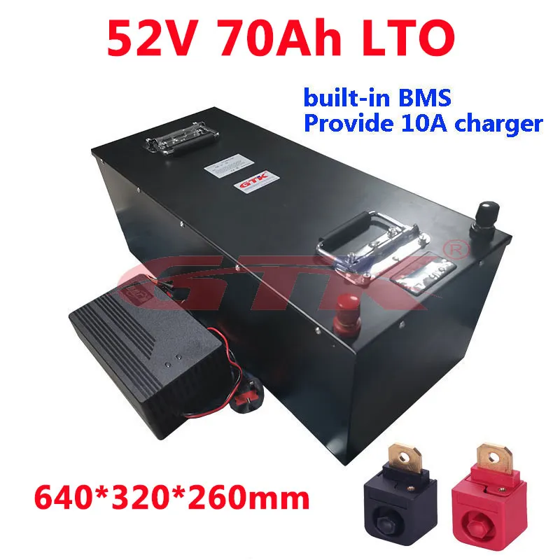Titanate Battery 22S 52V 70ah Lto Lithium с BMS для 48 В 52V 5000W 7000W Гольф-корзина Мотоцикл Солнечная система Triciciccele + 10acharger