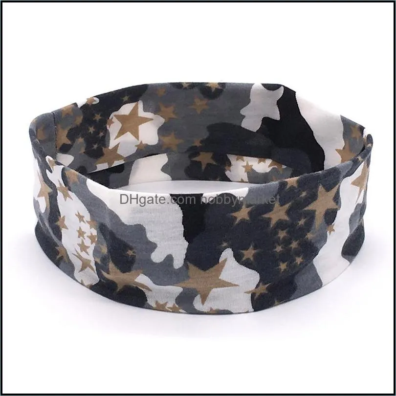 Luxury Camouflage Sports Headbands Men elastic cotton designer hairband Absorb sweat head scarf yoga head band For women Jewelry