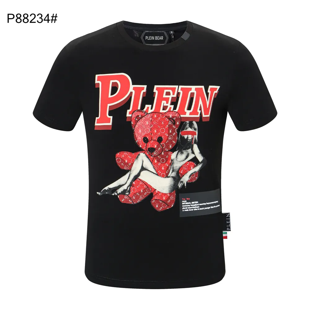 PLEIN BEAR T SHIRT Mens Designer Tshirts Brand Clothing Rhinestone Skull Men T-shirts Classical High Quality Hip Hop Streetwear Tshirt Casual Top Tees PB 11249