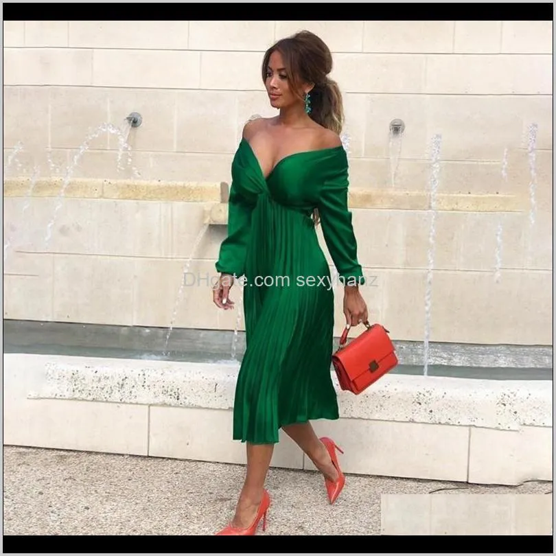 women`s v-neck long maix dress party fashion elegant ball gown formal wedding female long sleeve dress