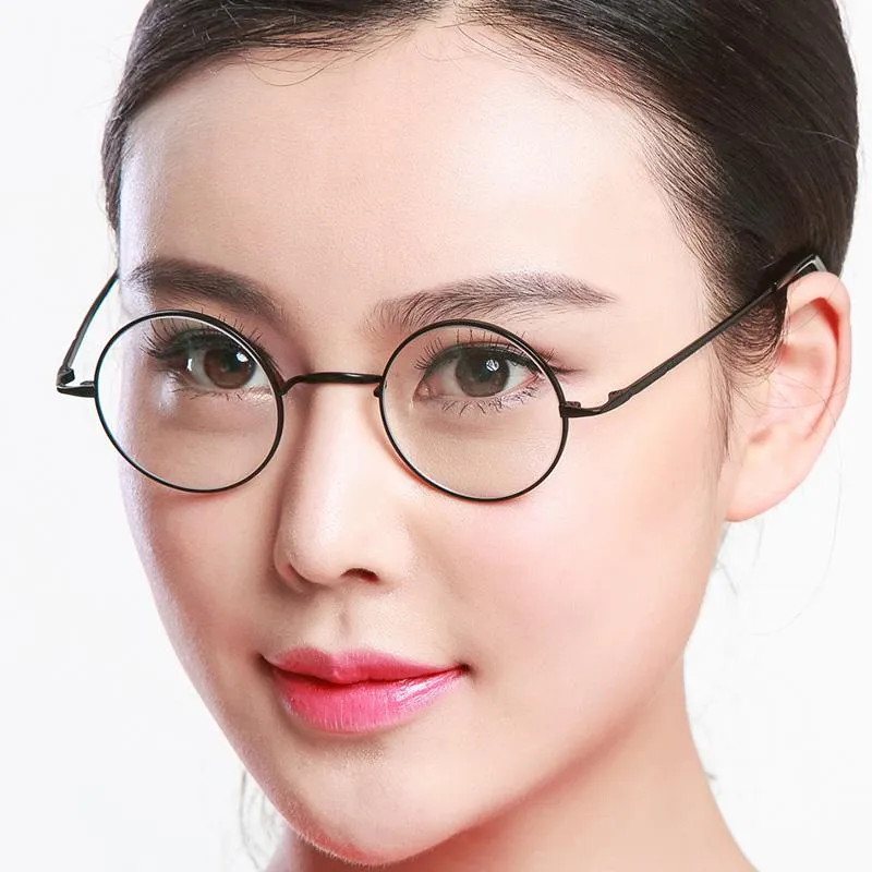Vintage Round Titanium Round Metal Frame Glasses For Men And Women