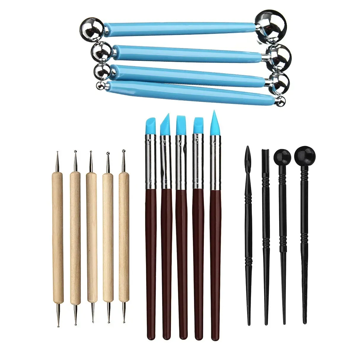 Ball Stylus Dotting Tools Clay Pottery Modeling Carving Rock Ceramics Painting Kit