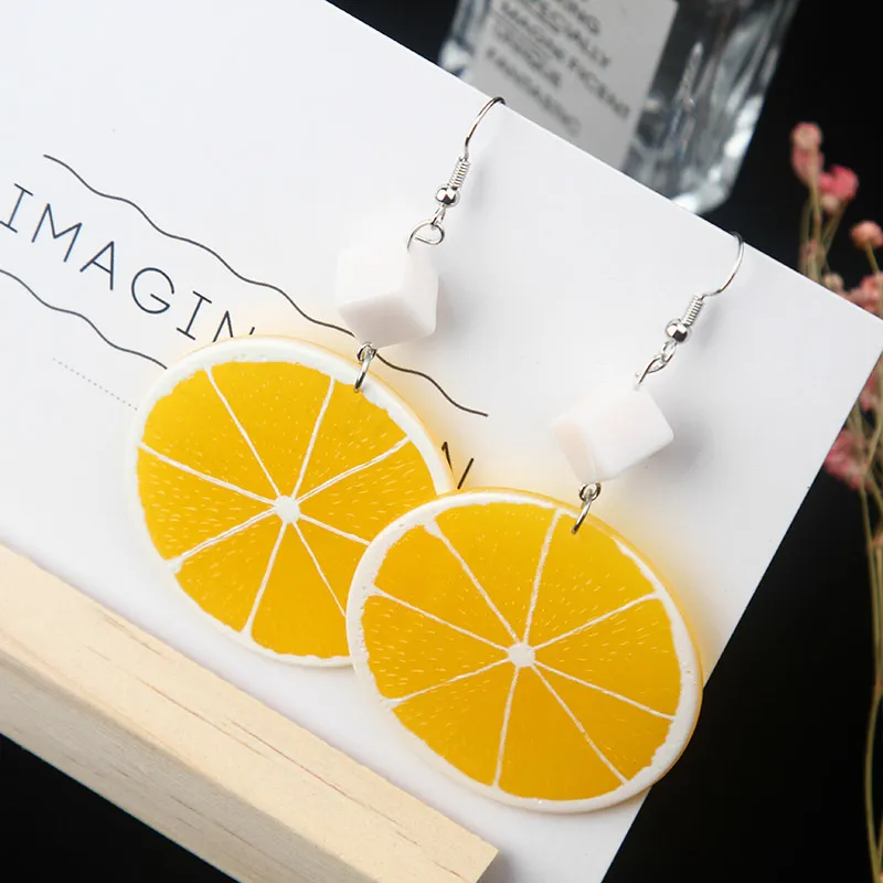 Big lemon earrings shop